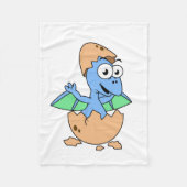 Couverture Polaire Illustration Mignonne D'Une Éclosion De Ptérodacty (Devant)