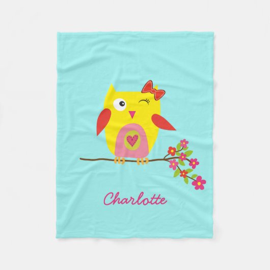 Couverture Polaire Illustration mignonne personnalisée de rose de (Devant)