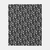 Couverture Polaire Illustration moderne abstraite d'encre noire et bl (Devant)