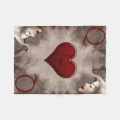 Couverture Polaire Illustration moderne, élégante, carte Queen of Hea (Devant (Horizontal))