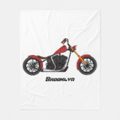 Couverture Polaire Illustration motocyclette de style hélicoïdal (Devant)