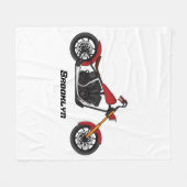 Couverture Polaire Illustration motocyclette de style hélicoïdal (Devant (Horizontal))