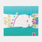 Couverture Polaire Illustration No Drama Llama avec Monogramme (Devant (Horizontal))