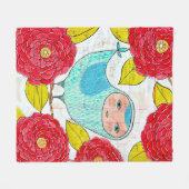 Couverture Polaire Illustration Pip Gerard Enk Bird in Garden Ledger (Devant (Horizontal))