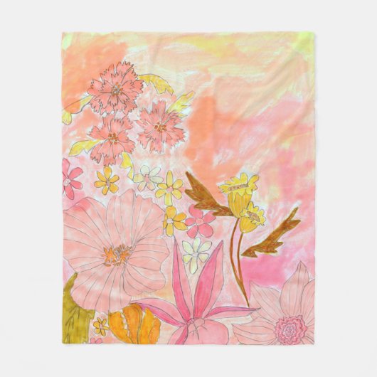 Couverture Polaire Illustration Pip Gerard Moderne Imaginaire Jardin (Devant)