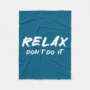Couverture Polaire Illustration Rétro des Années 80 Relax Ne Donnez P