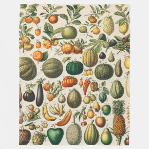 Couverture Polaire Illustration scientifique végétale des fruits