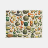 Couverture Polaire Illustration scientifique végétale des fruits (Devant (Horizontal))