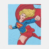Couverture Polaire Illustration Supergirl volant vers le haut (Devant)