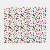 Couverture Polaire illustration tropicale d'oiseau mignon de toucan (Devant (Horizontal))