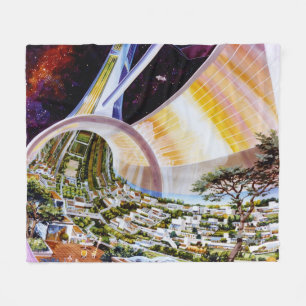 Couverture Polaire Illustration vintage de l'espace