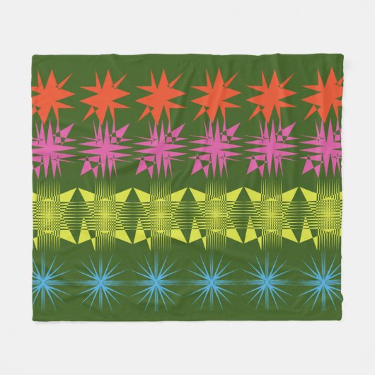 Couverture Polaire Illustration Zigzag (Devant (Horizontal))