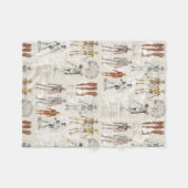 Couverture Polaire Illustrations de biologie anatomique vintage (Devant (Horizontal))