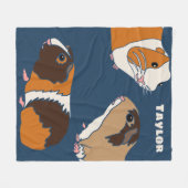 Couverture Polaire Illustrations de cochons de Guinée mignonne person (Devant (Horizontal))