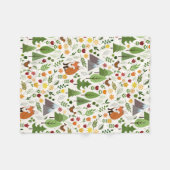 Couverture Polaire Illustrations scandinaves de style sur le motif (Devant (Horizontal))