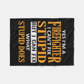 Couverture Polaire I'm A Firefighter I Can't Fix Stud Funny Firefight (Devant (Horizontal))