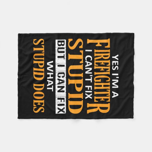 Couverture Polaire I'm A Firefighter I Can't Fix Stud Funny Firefight (Devant (Horizontal))