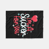 Couverture Polaire Im A Sucker For You Valentines Day Candy Heart Lol (Devant (Horizontal))