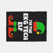 Couverture Polaire I'm Ekg Tech Elf Family Pajama Christmas Electroca (Devant (Horizontal))