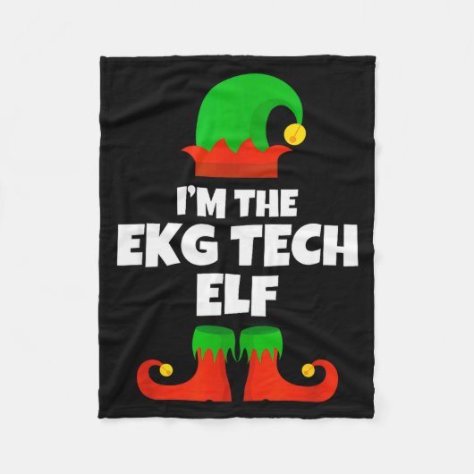 Couverture Polaire I'm Ekg Tech Elf Family Pajama Christmas Electroca (Devant)