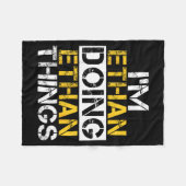 Couverture Polaire I'm Ethan Doing Ethan Things Name Ethan  (Devant (Horizontal))