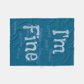 Couverture Polaire I'm Fine Suicide Prevention Awareness  (Devant (Horizontal))