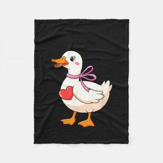Couverture Polaire I'm Goosey For You Coquette Valentine Goose  (Devant)