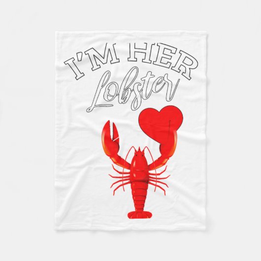 Couverture Polaire Im Her Lobster Heart Couple Matching Gift Valentin (Devant)