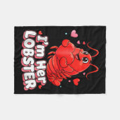 Couverture Polaire I'm Her Lobster Matching Couple Valentine's Day Wo (Devant (Horizontal))