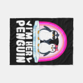 Couverture Polaire I'm Her Penguin Matching Couple Valentine Love Hea (Devant (Horizontal))