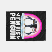 Couverture Polaire I'm Her Penguin Matching Couple Valentine Love Hea (Devant (Horizontal))