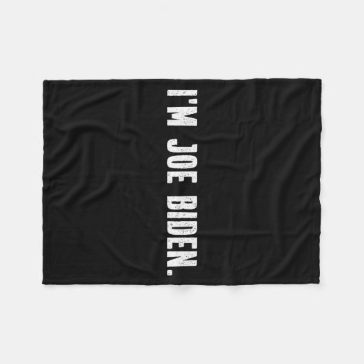 Couverture Polaire I'm Joe Biden Funny Instant Lazy Halloween Costume (Devant (Horizontal))