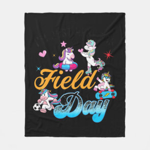 Couverture Polaire I'm Just Here For Field Day Magical Unicorn Playin