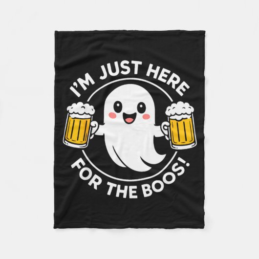 Couverture Polaire I'm Just Here For The Boos Funny Halloween Ghost M (Devant)