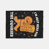Couverture Polaire I'm Just Here For The Cookies Gingerbear  (Devant (Horizontal))