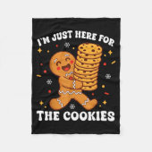 Couverture Polaire I'm Just Here For The Cookies Gingerbear  (Devant)