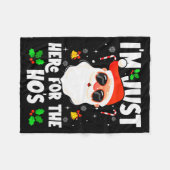Couverture Polaire I'm Just Here For The Ho's Funny Santa Christmas X (Devant (Horizontal))