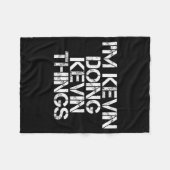Couverture Polaire I'm Kevin Doing Kevin Things Shirt Funny Christmas (Devant (Horizontal))