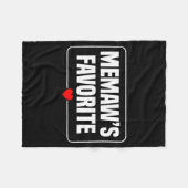 Couverture Polaire I'm Memaw's Favorite Granhild Grandson Granddaught (Devant (Horizontal))