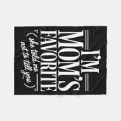 Couverture Polaire I'm Mom's Favorite Funny Family Sibling Joke Son D (Devant (Horizontal))