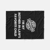 Couverture Polaire I'm My Mother In Law's Favorite Child Funny Certif (Devant (Horizontal))