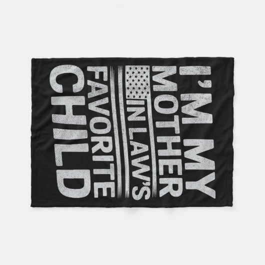 Couverture Polaire I'm My Mother In Law's Favorite Child Funny Parent (Devant (Horizontal))