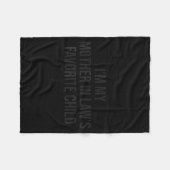 Couverture Polaire I'm My Mother In Law's Favorite Child Funny Parent (Devant (Horizontal))