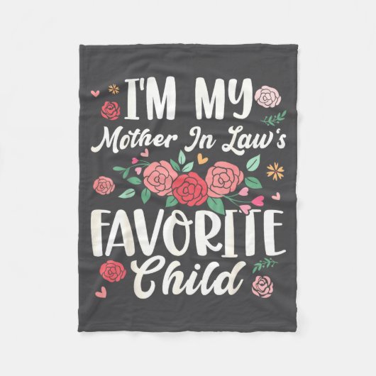 Couverture Polaire I'm My Mother In Law's Favorite Child Funny Parent (Devant)