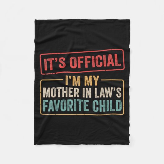 Couverture Polaire I'm My Mother In Law's Favorite Child Funny Son In (Devant)