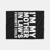 Couverture Polaire I'm My Mother In Law's Favorite Child Funny Son-in (Devant (Horizontal))