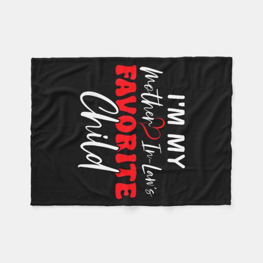 Couverture Polaire I'm My Mother In Law's Favorite Child Retro (Devant (Horizontal))
