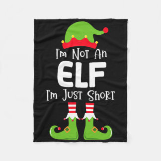 Couverture Polaire I'm Not An Elf I'm Just Short Family Christmas Pjs