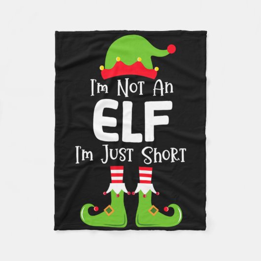 Couverture Polaire I'm Not An Elf I'm Just Short Family Christmas Pjs (Devant)
