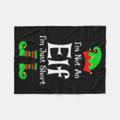 Couverture Polaire I'm Not An Elf Im Just Short Funny Christmas Match (Devant (Horizontal))